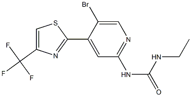 1-{5-bromo-4-[4-(trifluoromethyl)-1,3-thiazol-2-yl]pyridin-2-yl}-3-ethylurea Structure