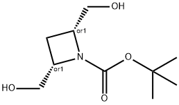 cis-2,4-Bis-hydroxymethyl-azetidine-1-carboxylic acid tert-butyl ester Structure