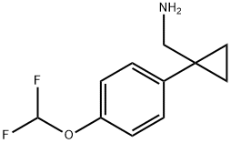 {1-[4-(difluoromethoxy)phenyl]cyclopropyl}methanamine Structure