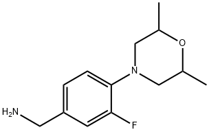 [4-(2,6-dimethylmorpholin-4-yl)-3-fluorophenyl]methanamine 구조식 이미지