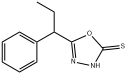 5-(1-phenylpropyl)-1,3,4-oxadiazole-2-thiol 구조식 이미지