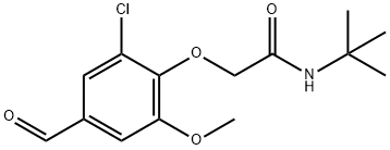 N-tert-butyl-2-(2-chloro-4-formyl-6-methoxyphenoxy)acetamide Structure