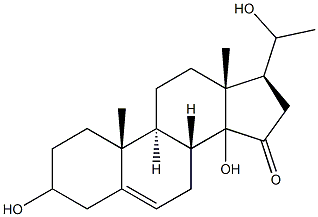 3,14,20-trihydroxypregn-5-en-15-one Structure