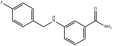 3-{[(4-fluorophenyl)methyl]amino}benzamide 구조식 이미지