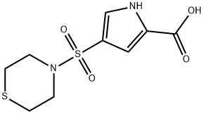 4-(thiomorpholine-4-sulfonyl)-1H-pyrrole-2-carboxylic acid Structure