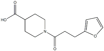 1-[3-(furan-2-yl)propanoyl]piperidine-4-carboxylic acid Structure