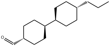 4'-trans-propyl-1,1'-bicyclohexyl-4-trans-carboxaldehyde Structure