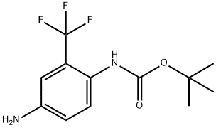 Carbamic acid, N-[4-amino-2-(trifluoromethyl)phenyl]-, 1,1-dimethylethyl ester Structure