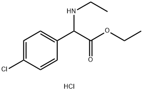 ethyl 2-(4-chlorophenyl)-2-(ethylamino)acetate hydrochloride Structure