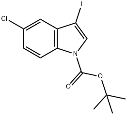 tert-butyl 5-chloro-3-iodo-1H-indole-1-carboxylate Structure