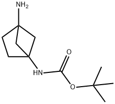 tert-butyl 4-aminobicyclo[2.1.1]hexan-1-ylcarbamate 구조식 이미지