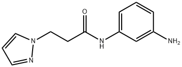 N-(3-aminophenyl)-3-(1H-pyrazol-1-yl)propanamide 구조식 이미지