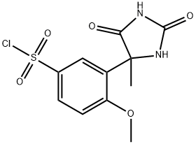 4-methoxy-3-(4-methyl-2,5-dioxoimidazolidin-4-yl)benzene-1-sulfonyl chloride Structure