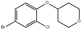 4-(4-Bromo-2-chlorophenoxy)tetrahydro-2H-pyran Structure