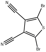 3,4-Thiophenedicarbonitrile, 2,5-dibromo- 구조식 이미지