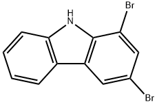 1,3-dibromo-9H-carbazole 구조식 이미지