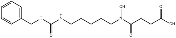 4-[(5-{[(benzyloxy)carbonyl]amino}pentyl)(hydroxy)amino]-4-oxobutanoic acid 구조식 이미지