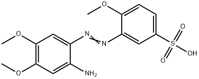 3-[(2-Ammonio-4,5-dimethoxyphenyl)diazenyl]-4-methoxybenzenesulfonate Structure