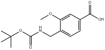 4-(BOC-AMINO)METHYL-3-METHOXY-BENZOIC ACID Structure