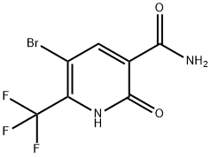 5-bromo-2-oxo-6-(trifluoromethyl)-1,2-dihydropyridine-3-carboxamide Structure