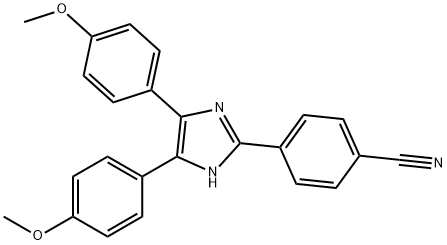 4-[4,5-bis(4-methoxyphenyl)-1H-imidazol-2-yl]benzonitrile 구조식 이미지