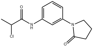 2-chloro-N-[3-(2-oxopyrrolidin-1-yl)phenyl]propanamide Structure