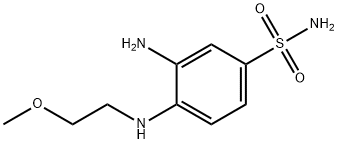 3-amino-4-[(2-methoxyethyl)amino]benzene-1-sulfonamide 구조식 이미지