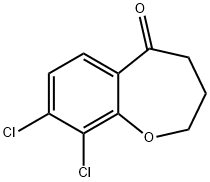 8,9-dichloro-2,3,4,5-tetrahydro-1-benzoxepin-5-one Structure