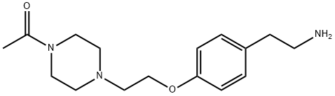 1-(4-{2-[4-(2-aminoethyl)phenoxy]ethyl}piperazin-1-yl)ethan-1-one Structure