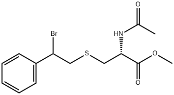 N-Acetyl-S-(2-Bromo-2-Phenylethyl)-L-Cysteine Methyl Ester Structure