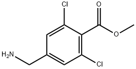 Benzoic acid, 4-(aminomethyl)-2,6-dichloro-, methyl ester Structure