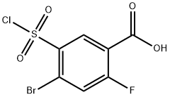 4-bromo-5-(chlorosulfonyl)-2-fluorobenzoic acid Structure