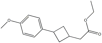 ethyl 2-(3-(4-methoxyphenyl)cyclobutyl)acetate Structure