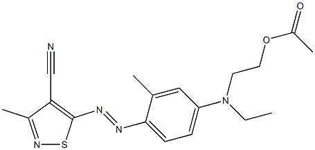 5-(4-(N-(2-acetoxyethyl)-N-ethylamino)-2-methylphenylazo)-4-cyano-3-methylisothiazole Structure