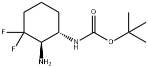 tert-butyl ((1S,2R)-2-amino-3,3-difluorocyclohexyl)carbamate 구조식 이미지