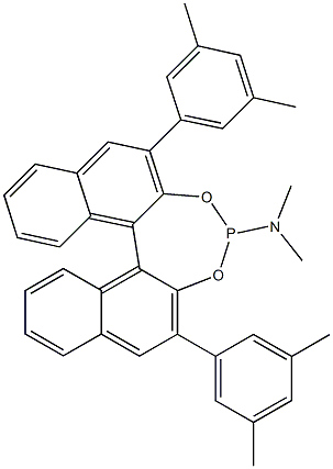 (11bR)-2,6-Bis(3,5-dimethylphenyl)-N,N-dimethyl-dinaphtho[2,1-d:1',2'-f][1,3,2]dioxaphosphepin-4-amine 구조식 이미지