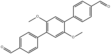 [1,1':4',1''-Terphenyl]-4,4''-dicarboxaldehyde, 2',5'-dimethoxy- Structure