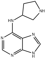 N-(pyrrolidin-3-yl)-9H-purin-6-amine 구조식 이미지