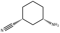 Cyclohexanecarbonitrile, 3-amino-, (1R,3S)- Structure