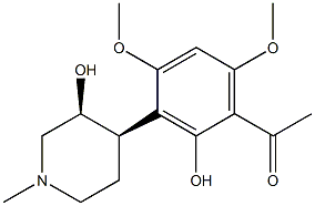 Ethanone, 1-[2-hydroxy-3-[(3S,4R)-3-hydroxy-1-methyl-4-piperidinyl]-4,6-dimethoxyphenyl]- Structure