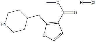 methyl 2-(piperidin-4-ylmethyl)furan-3-carboxylate hydrochloride 구조식 이미지