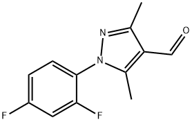 1-(2,4-difluorophenyl)-3,5-dimethyl-1H-pyrazole-4-carbaldehyde 구조식 이미지