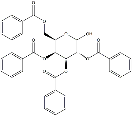 2,3,4,6-Tetra-O-benzoyl-D-galactopyranose Structure
