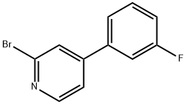 2-Bromo-4-(3-fluorophenyl)pyridine 구조식 이미지