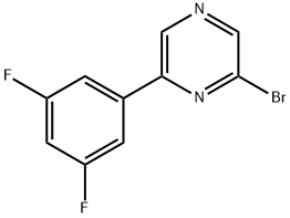 2-Bromo-6-(3,5-difluorophenyl)pyrazine Structure