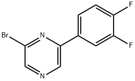 2-Bromo-6-(3,4-difluorophenyl)pyrazine Structure