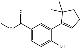 methyl 3-(5,5-dimethylcyclopent-1-enyl)-4-hydroxybenzoate Structure