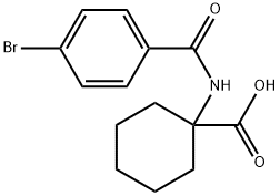 1-[(4-bromobenzoyl)amino]cyclohexanecarboxylic acid Structure