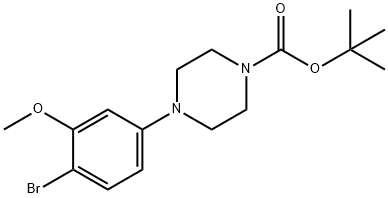 tert-butyl 4-(4-bromo-3-methoxyphenyl)piperazine-1-carboxylate 구조식 이미지