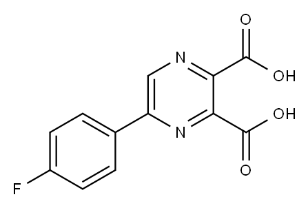 5-(4-Fluoro-phenyl)-pyrazine-2,3-dicarboxylic acid Structure